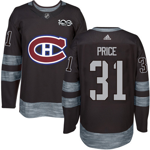 Adidas Canadiens #31 Carey Price Black 1917-100th Anniversary Stitched NHL Jersey